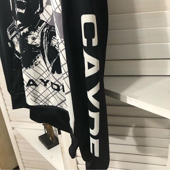 Marvel Cayde Skull Hoodie Black White Long Sleeve Size Small - Picture 6 of 9